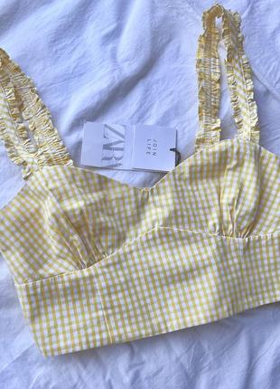 Топ бюст‘є в клітинку zara