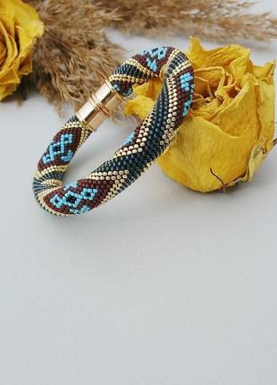 Браслет з японського бісеру 'етніка'