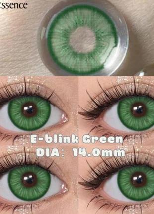 Цветные контактные линзы 0.00 e-blink green 💚