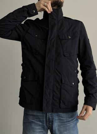 Woolrich navy field jacket m-65 куртка жакет парка ветровка оригинал премиум интересная качественная, невероятная, стильная классика легкая синяя7 фото