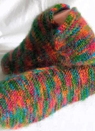 Теплі махрові в'язані ручної роботи чоловічі короткі шкарпетки сліди, розмір 42-443 фото