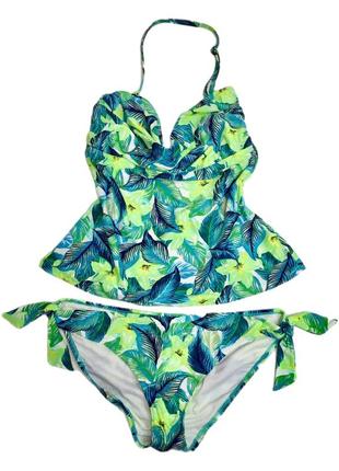 Винтажный купальник танкини 2000s vintage y2k tropical core