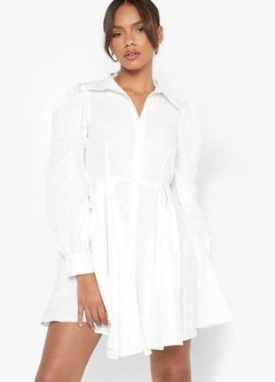 Платье рубашка клешь boohoo