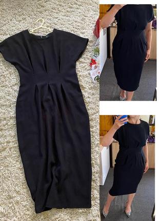 Базовое черное платье миди,asos,p.12-14
