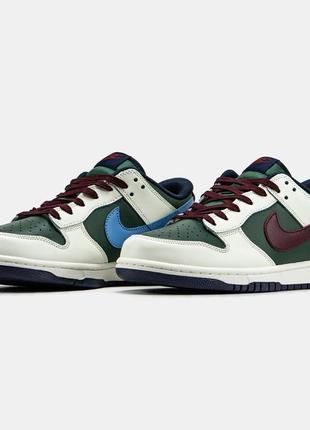 Новинка. мужские кроссовки nike sb dunk low white green premium