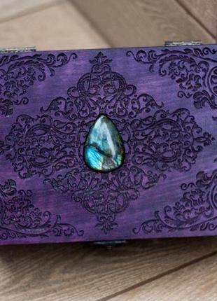 Шкатулка для карт таро "violet 3"1 фото
