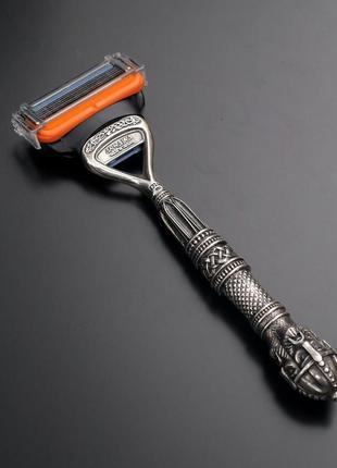 Серебряный станок для gillette воины3 фото