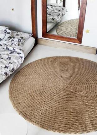 Коврик 130cм из джута круглый