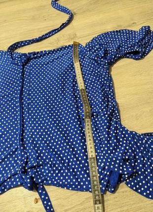 Синє плаття в горошок 14-184 фото