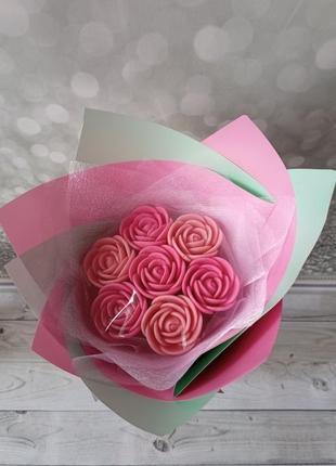 Шоколадный букет из мини роз