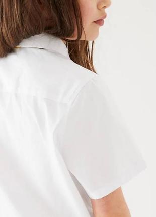 Marks & spencer новая белая блузка, рубашка для школы на девочку 7-8 рочков