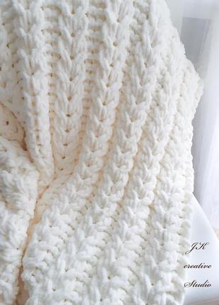 Плед "шик" из плюшевой пряжи