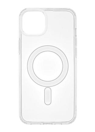 Чехол magsafe clear case apple iphone 15 plus transparent