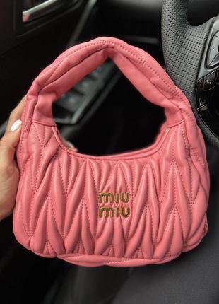 Сумка miu miu рожева