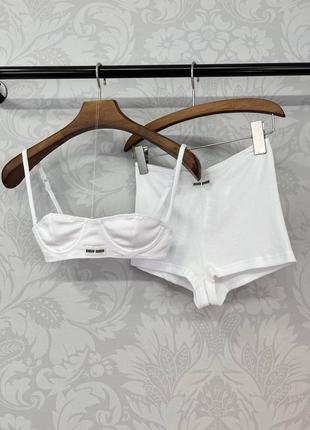 Купальник комплект сет  у стилі  miu miu