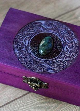 Скринька для карт таро "violet celt".2 фото