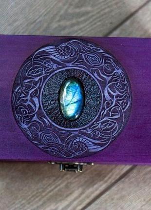Шкатулка для карт таро "violet celt".1 фото