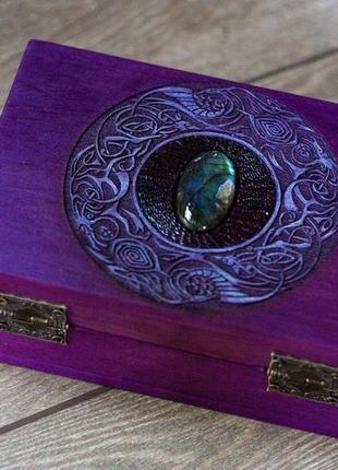 Скринька для карт таро "violet celt".3 фото