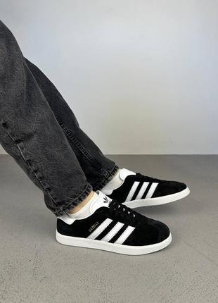 Адідас газель чорні adidas gazelle 85 core black footwear white1 фото