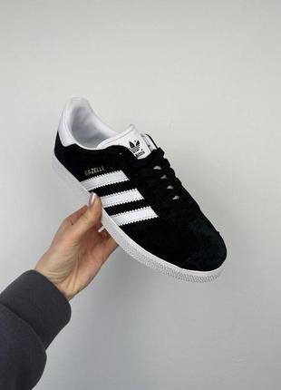 Адідас газель чорні adidas gazelle 85 core black footwear white6 фото