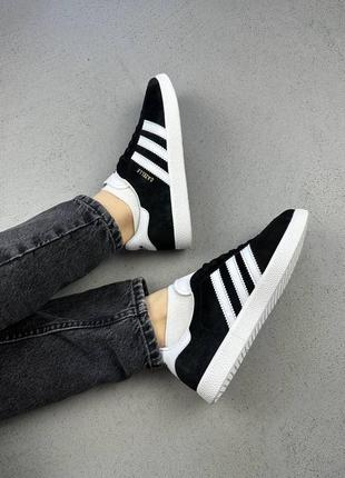 Адідас газель чорні adidas gazelle 85 core black footwear white3 фото