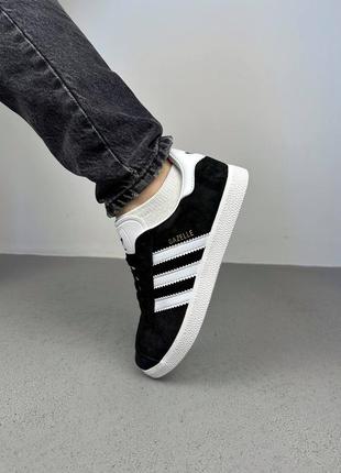 Адідас газель чорні adidas gazelle 85 core black footwear white7 фото