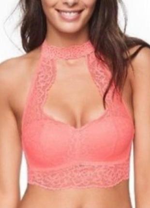 Розовый бюстгальтер топ pink c75 c push-up