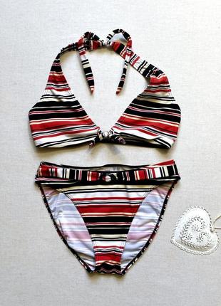 Раздельный купальник в полоску