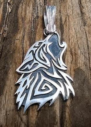 Кулон "кельтський вовк 2" (срібло)6 фото