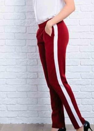 Штани, штани з лампасами стрейчеві від vero moda, р. наш 40-44