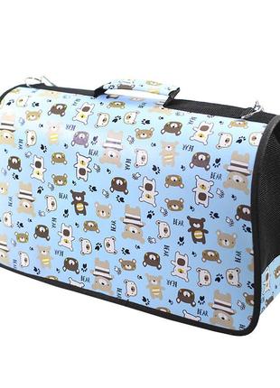 Сумка-переноска для кошек taotaopets 243307 52*22*29 см bear blue2 фото