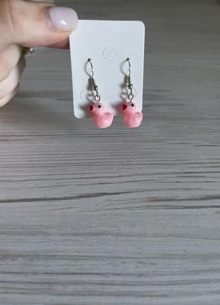 Сережки каченя/ серьги уточки