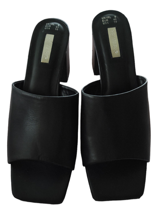 Черные женские сабо мюли primark на каблуке 41 размер2 фото
