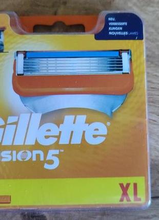 Лезвия кассеты картриджи gillette fusion 8шт  жилет фьюжн 8шт