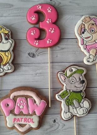 Пряники-топеры "щенячий патруль"