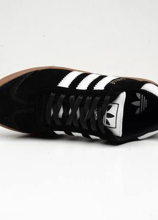 Чоловічі кеди adidas чорні | фірмові кеди адідас газель2 фото