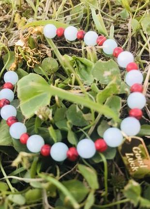 Захисний браслет на удачу бірюза амазоніт