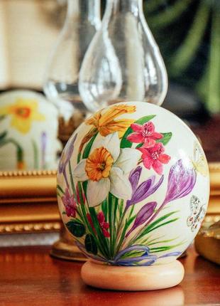 Пасхальное сувенирное яйцо "цветы закарпатских долин"