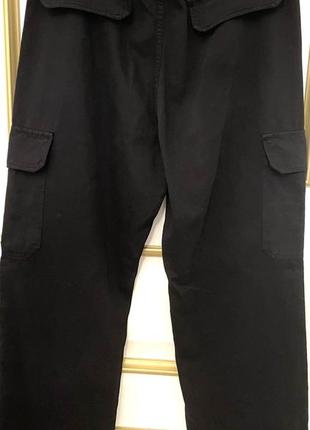Zara джинсы штаны карго черные женские3 фото