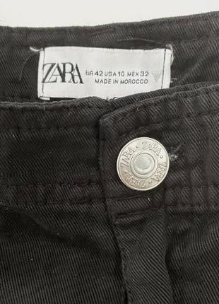 Zara джинсы штаны карго черные женские2 фото