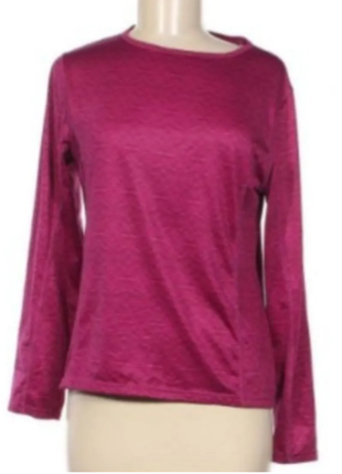 Crane кофта лонгслів фуксія на флісі спорт спортивна утеплення фліс