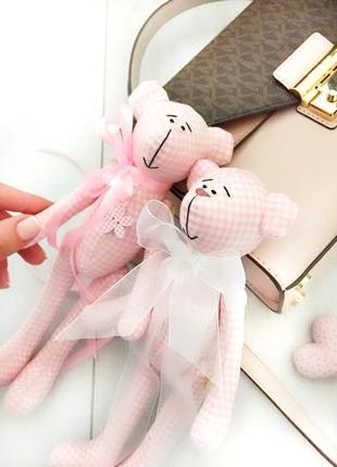 Мишка розовый мишутка игрушка подарок детям дочке девушке  подруге