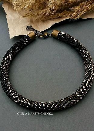 Жгут из японского бисера ′golden bones′