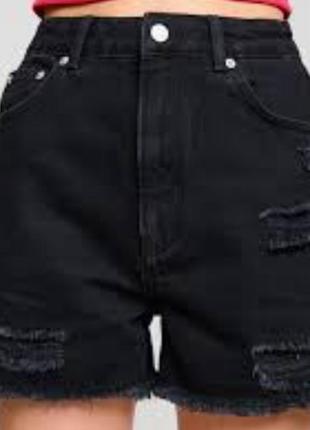 Джинсовые шорты мом бермуды 26-27р zara