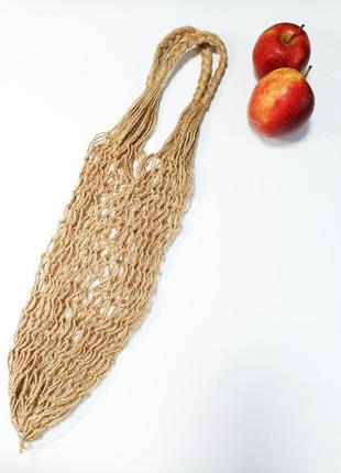 Авоська плетеная из джута 55 см эко сумка2 фото