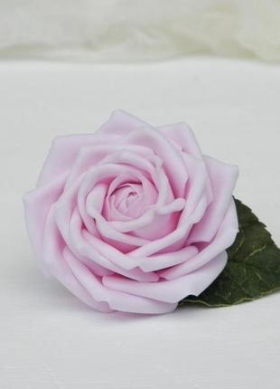 Заколка для волос с розовой розой в прическу2 фото