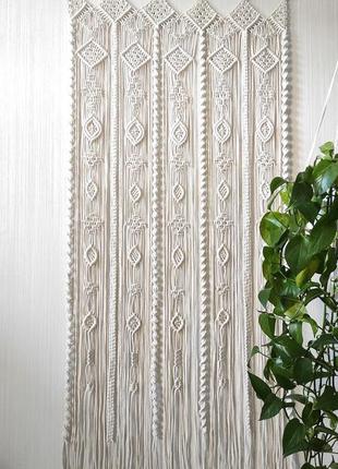 Шторка макраме для окна и двери, декор в бохо стиле