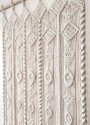 Шторка макраме для окна и двери, декор в бохо стиле