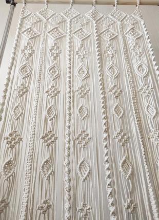 Шторка макраме для окна и двери, декор в бохо стиле