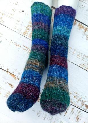 Крутые носки-спирали оверсайз, носки-вихри унисекс, домашние вязаные тапочки, семейные носки6 фото